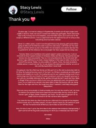 Screenshot from Lewis' X post / source: @Stacy_Lewis on X